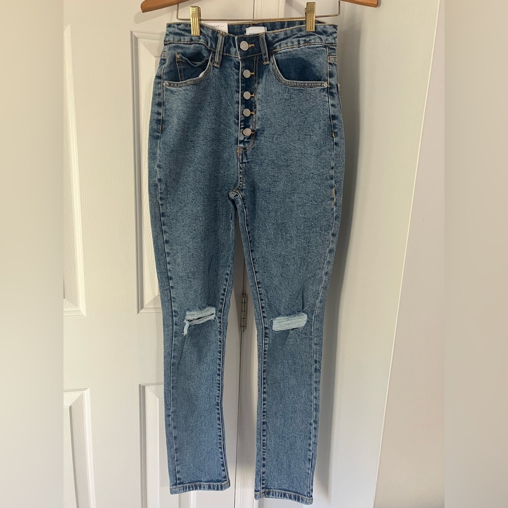 NWT we wore what danielle high rise vintage jeans straight leg SIZE 25